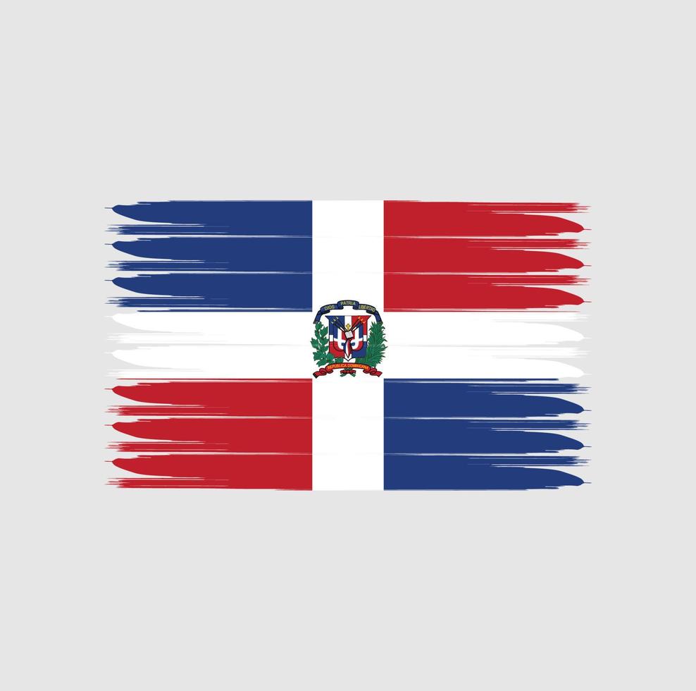 bandera de república dominicana con estilo grunge vector