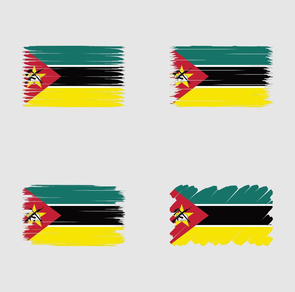 Collection flag of Mozambique vector
