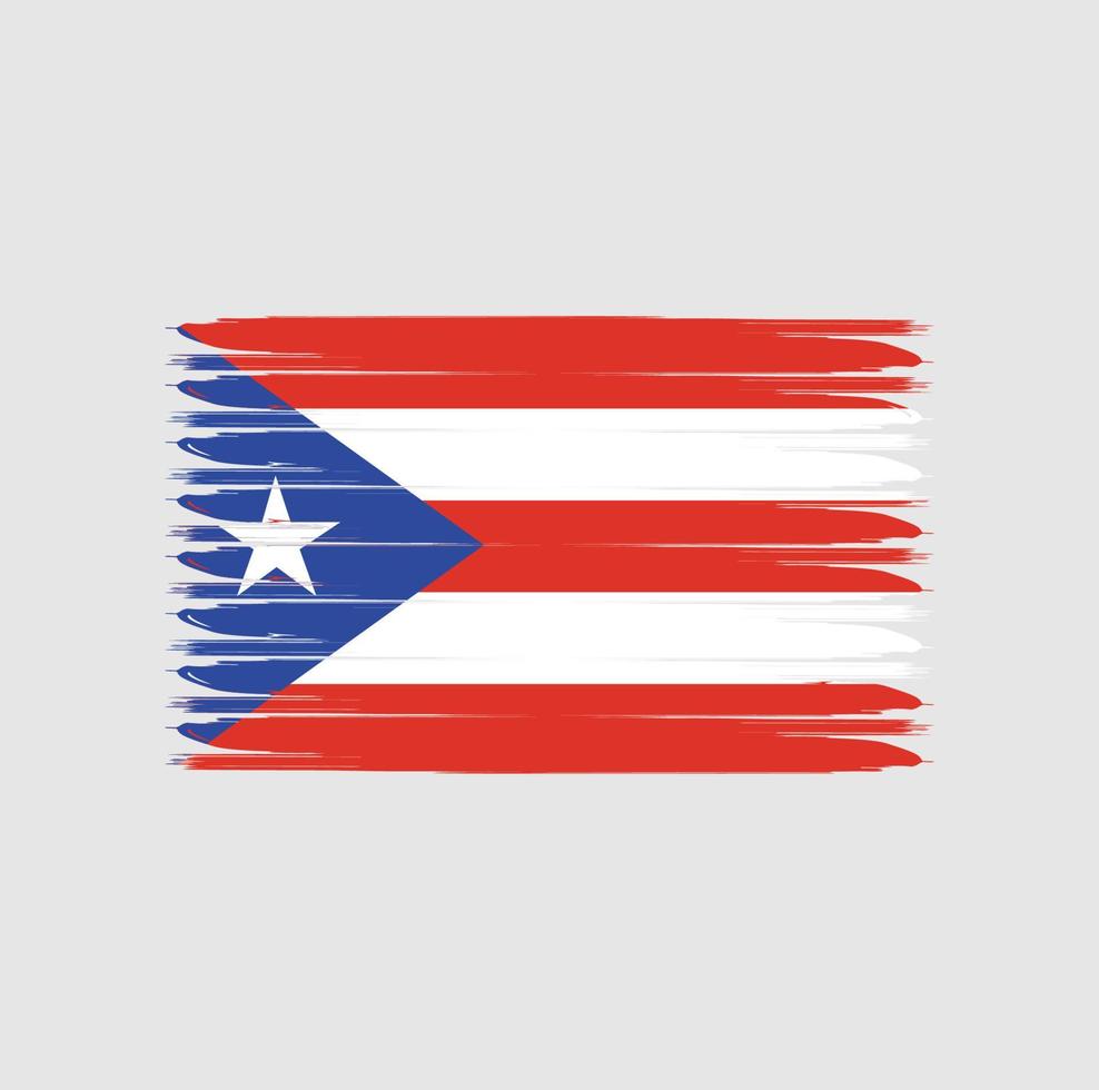 Flag of Puerto Rico with grunge style vector