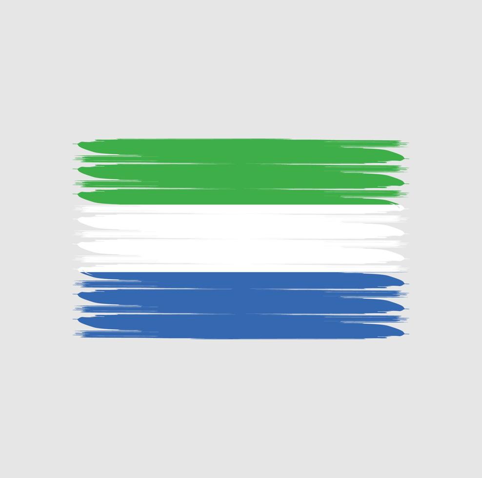 Flag of Sierra Leone with grunge style vector