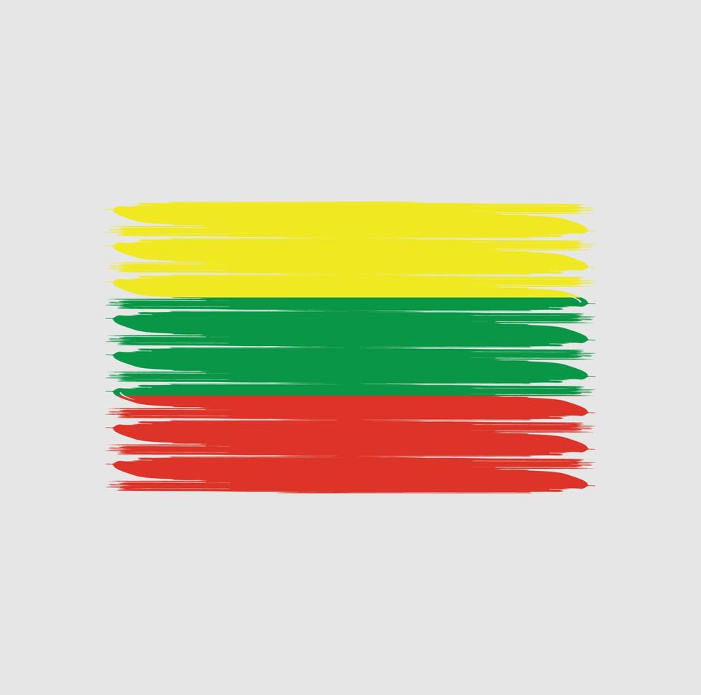 Flag of Lithuania with grunge style vector