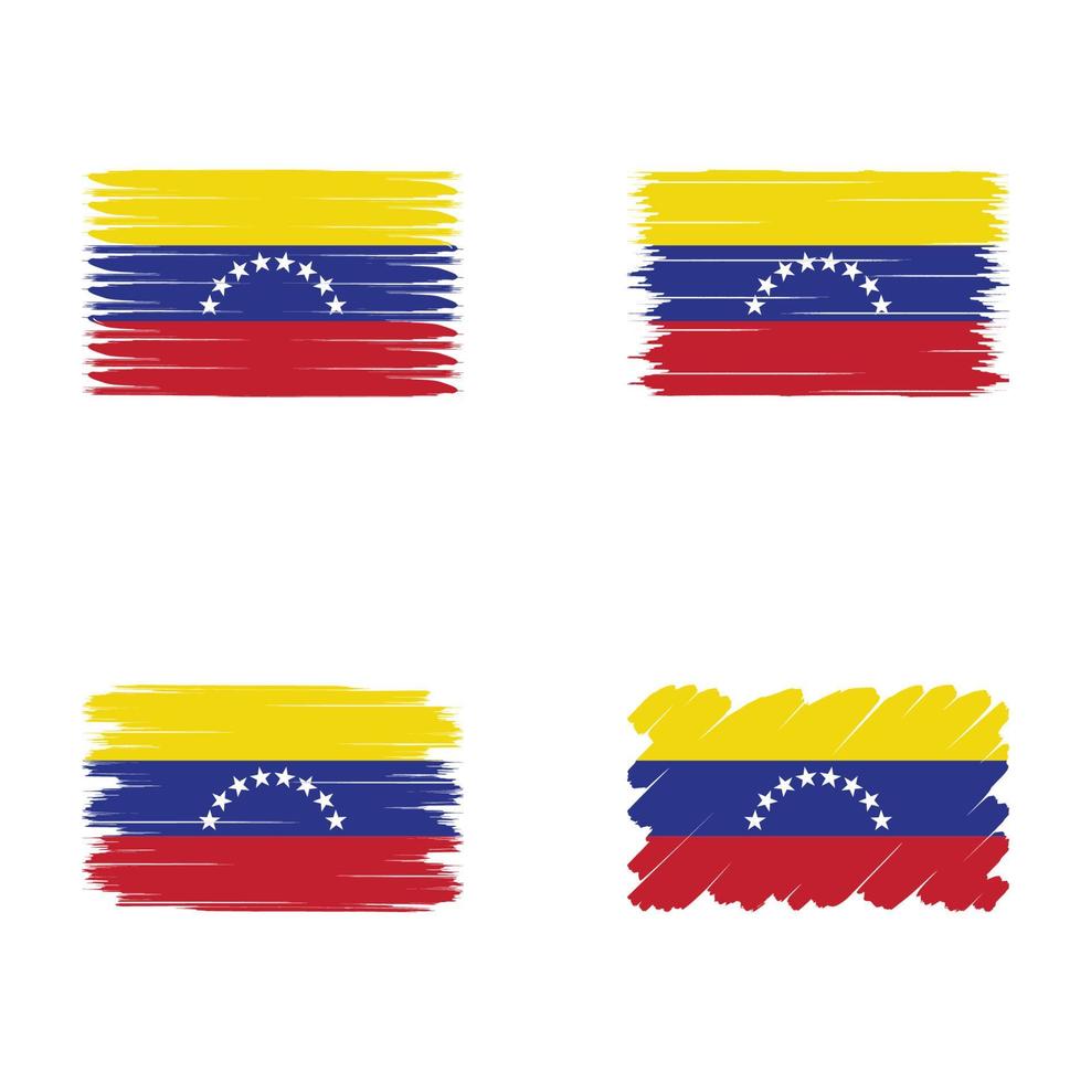 Collection flag of Venezuela vector