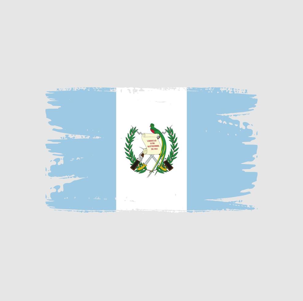 Flag of Guatemala with brush style vector