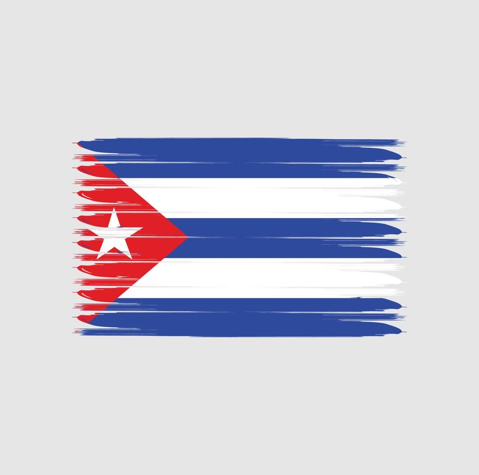 Flag of Cuba with grunge style vector