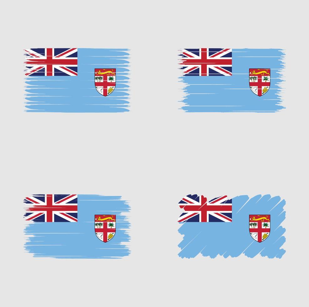 Collection flag of Fiji vector