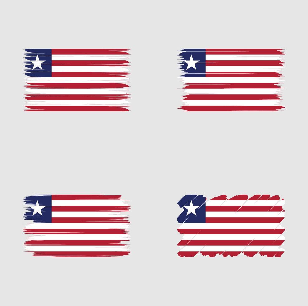 Collection flag of Liberia vector