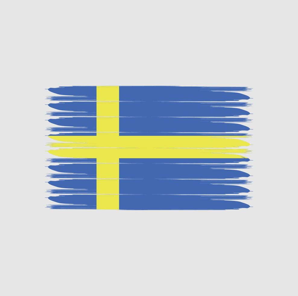bandera de suecia con estilo grunge vector