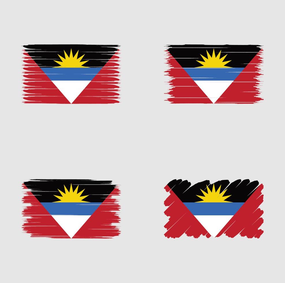 Collection flag of Antigua and Barbuda vector