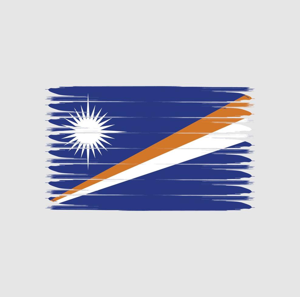 Flag of Marshall Islands with grunge style vector