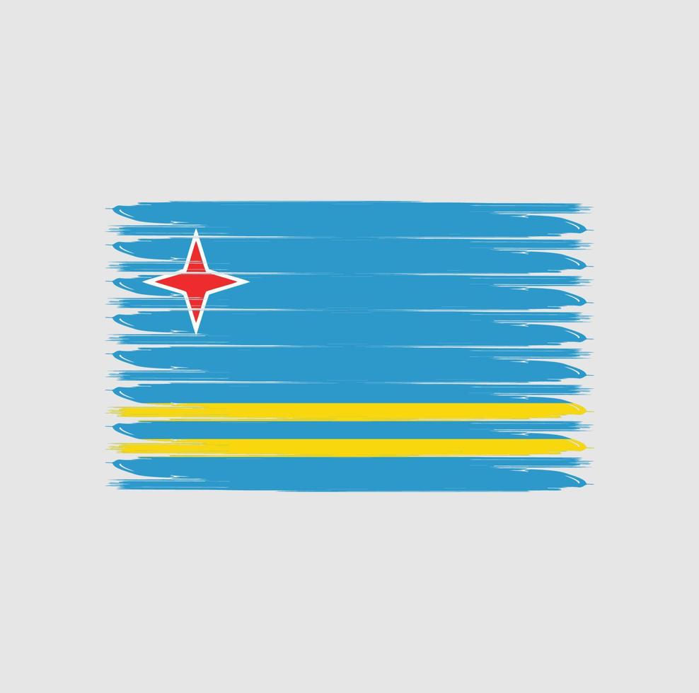 bandera de aruba con estilo grunge vector