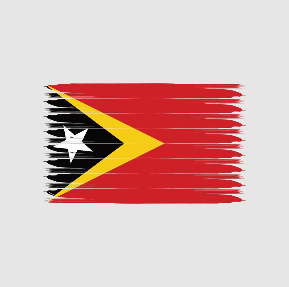 Flag of Timor Leste with grunge style vector