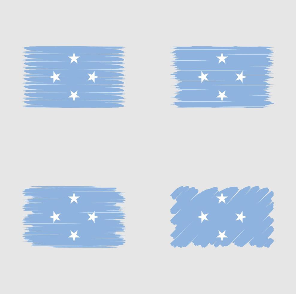 bandera de colección de micronesia vector