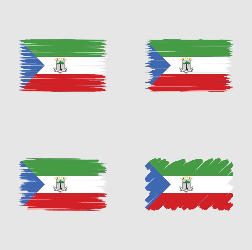 Collection flag of Equatorial Guinea vector