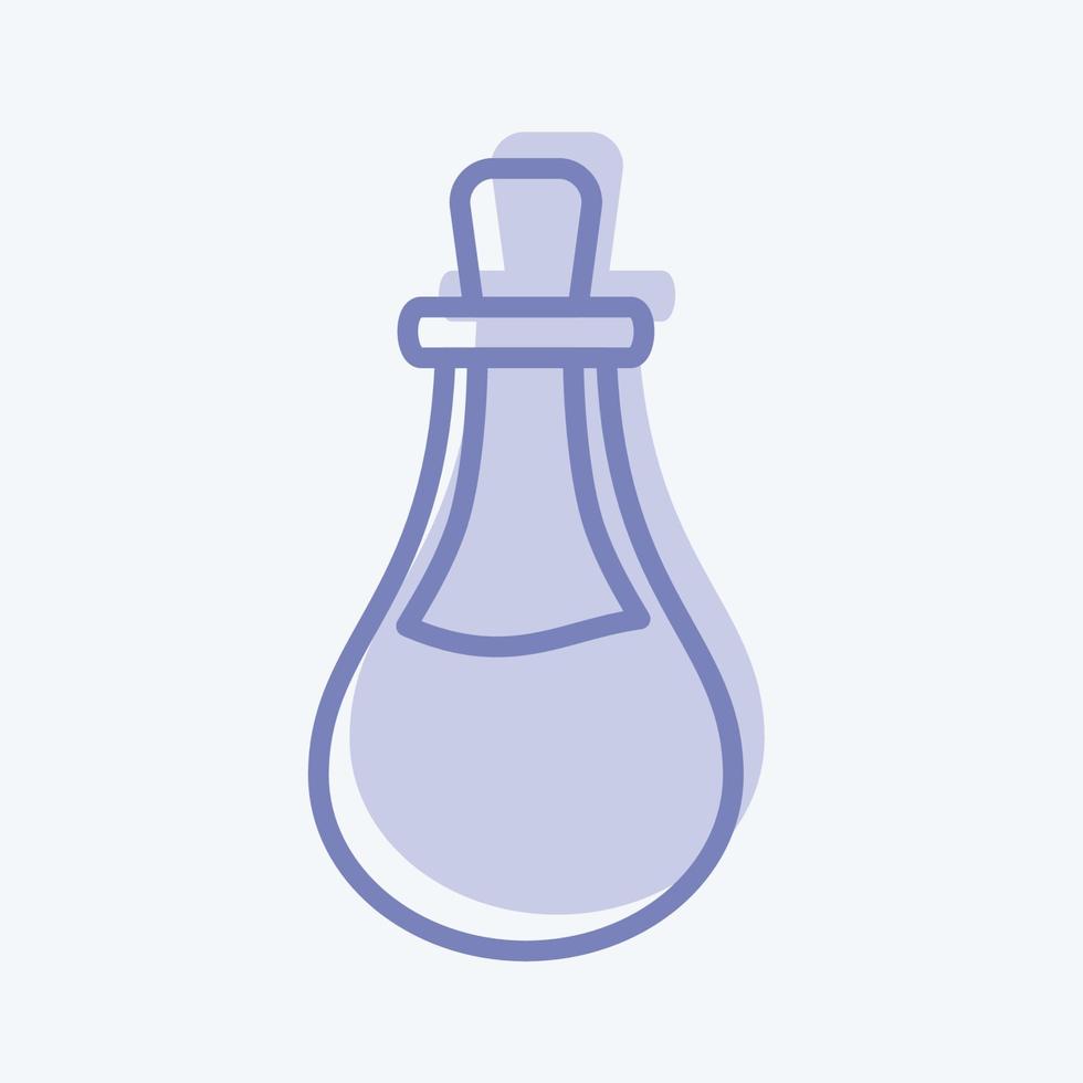 Flask Icon in trendy two tone style isolated on soft blue background vector