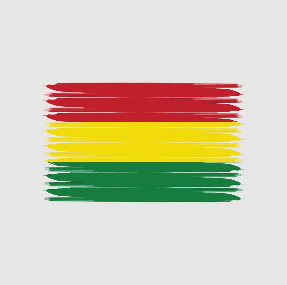 Flag of Bolivia with grunge style vector