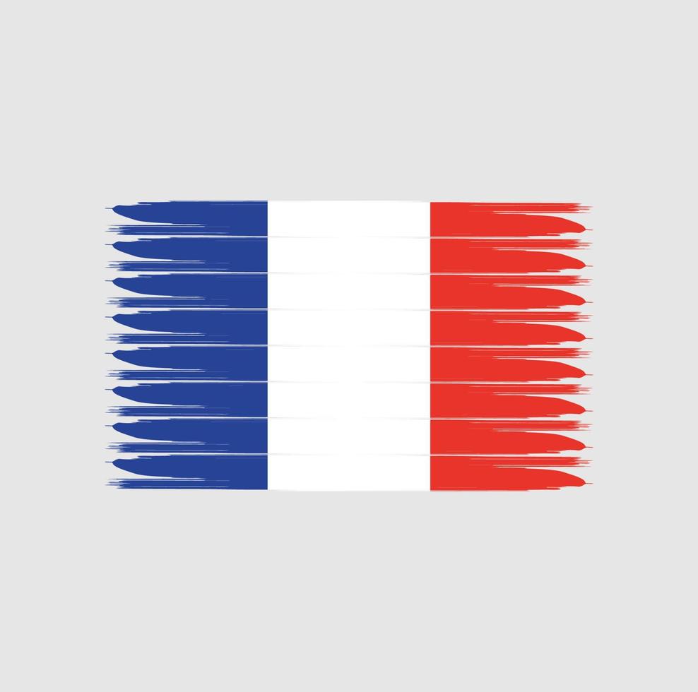 bandera de francia con estilo grunge vector