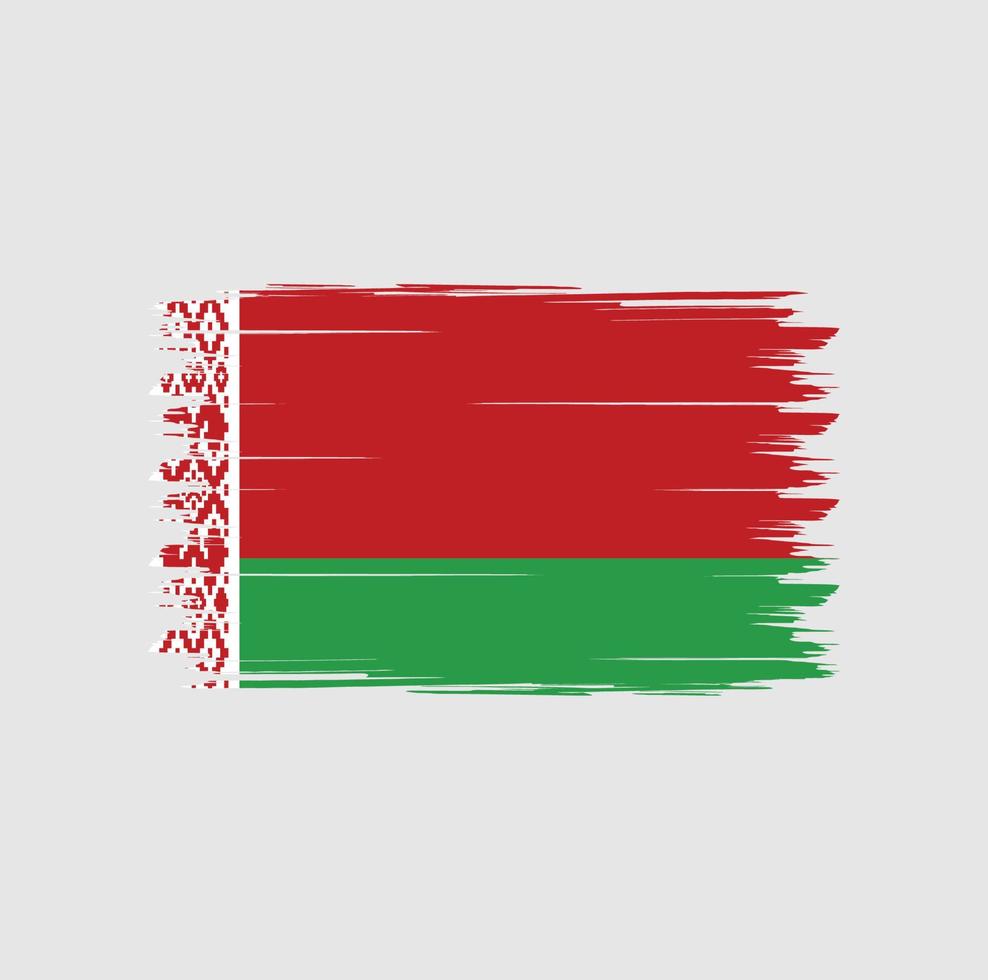 vector de bandera de bielorrusia con estilo de pincel de acuarela