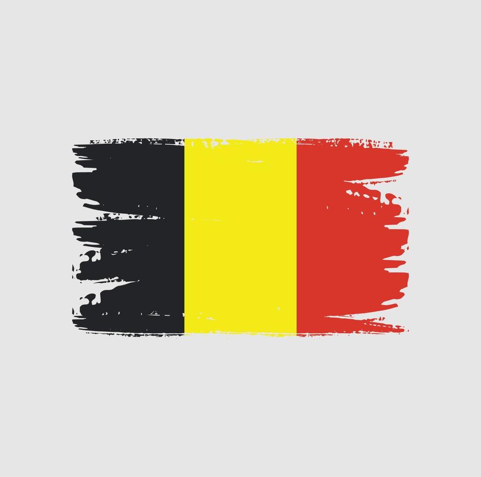 bandera de bélgica con estilo de pincel vector