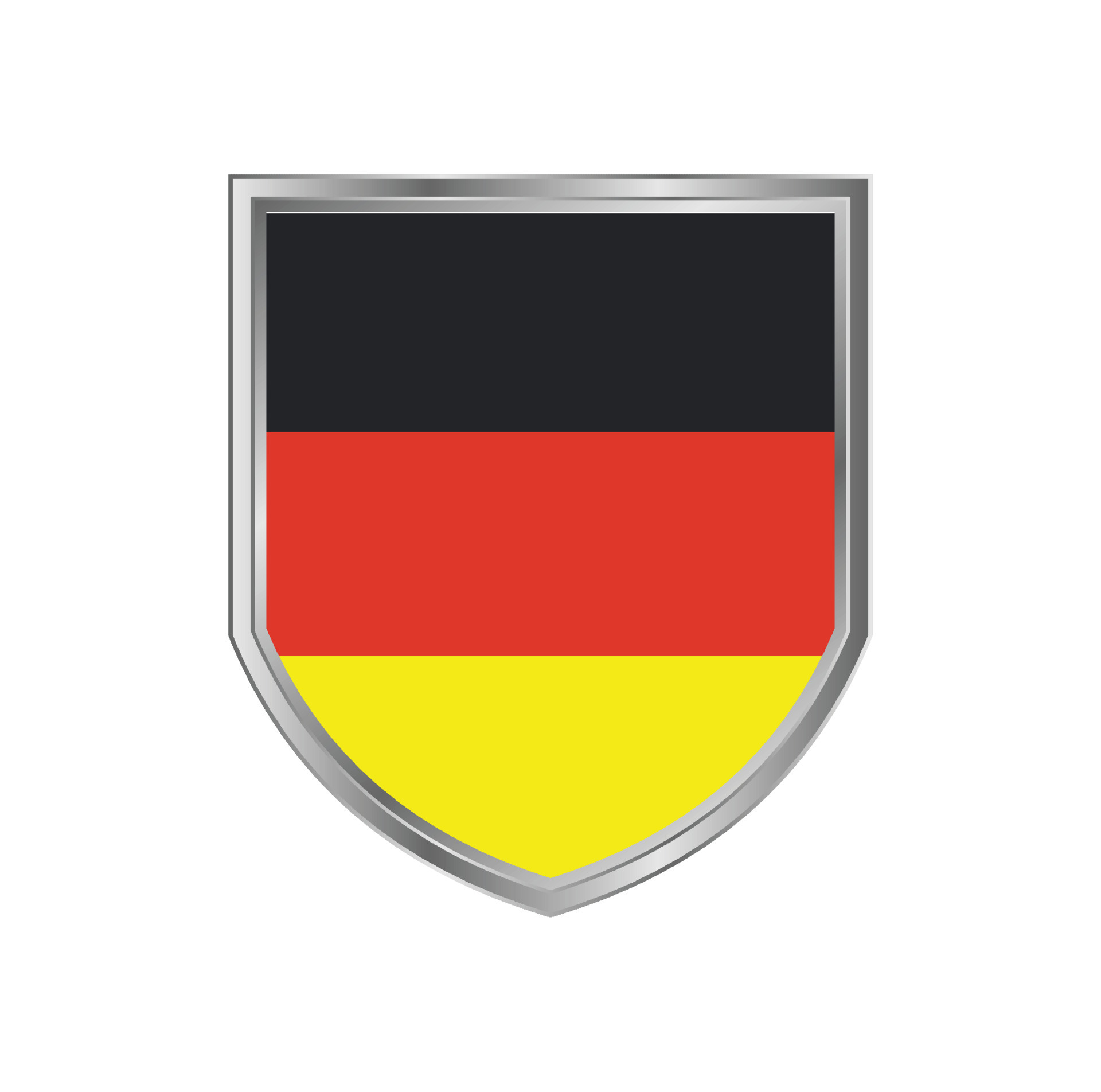 Flag Of Germany with metal shield frame 5065966 Vector Art at Vecteezy