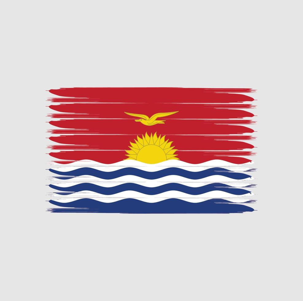 Flag of Kiribati with grunge style vector