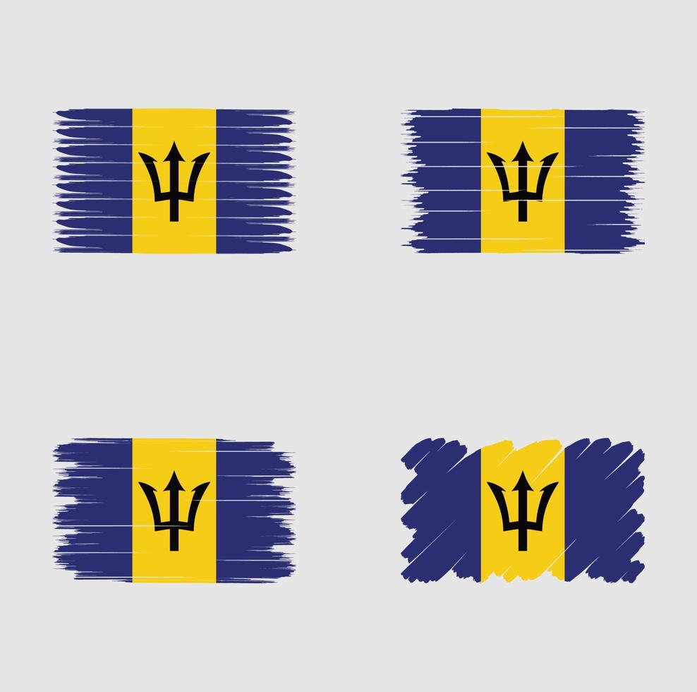 Collection flag of Barbados vector