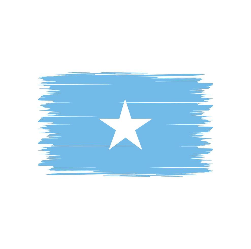 Somalia flag vector with watercolor brush style