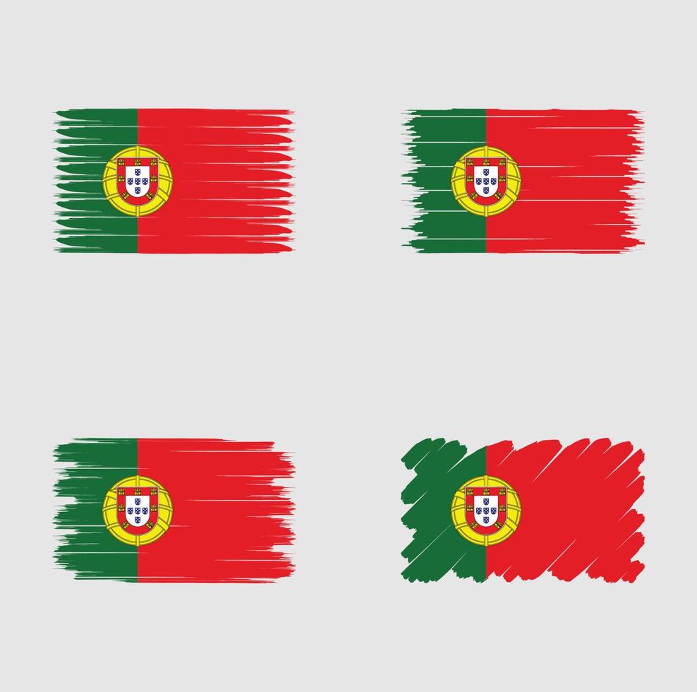 Collection flag of Portugal vector