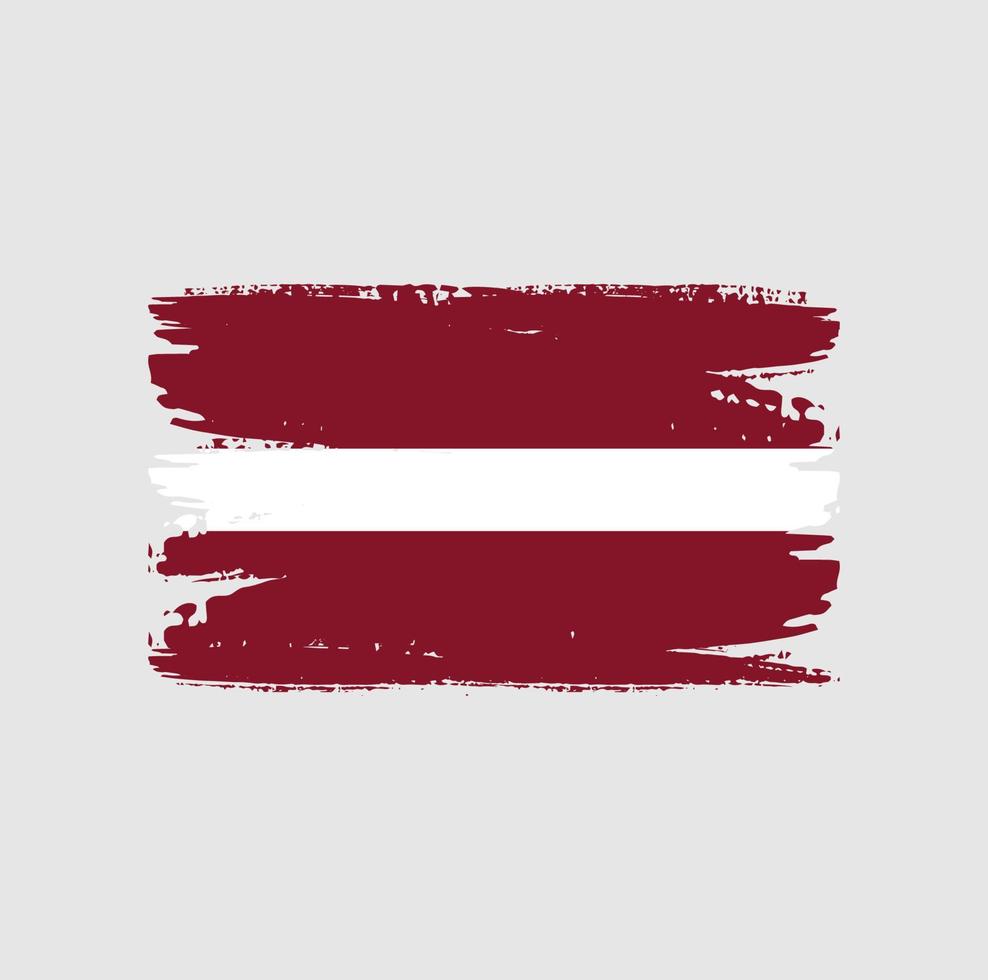 bandera de letonia con estilo de pincel vector