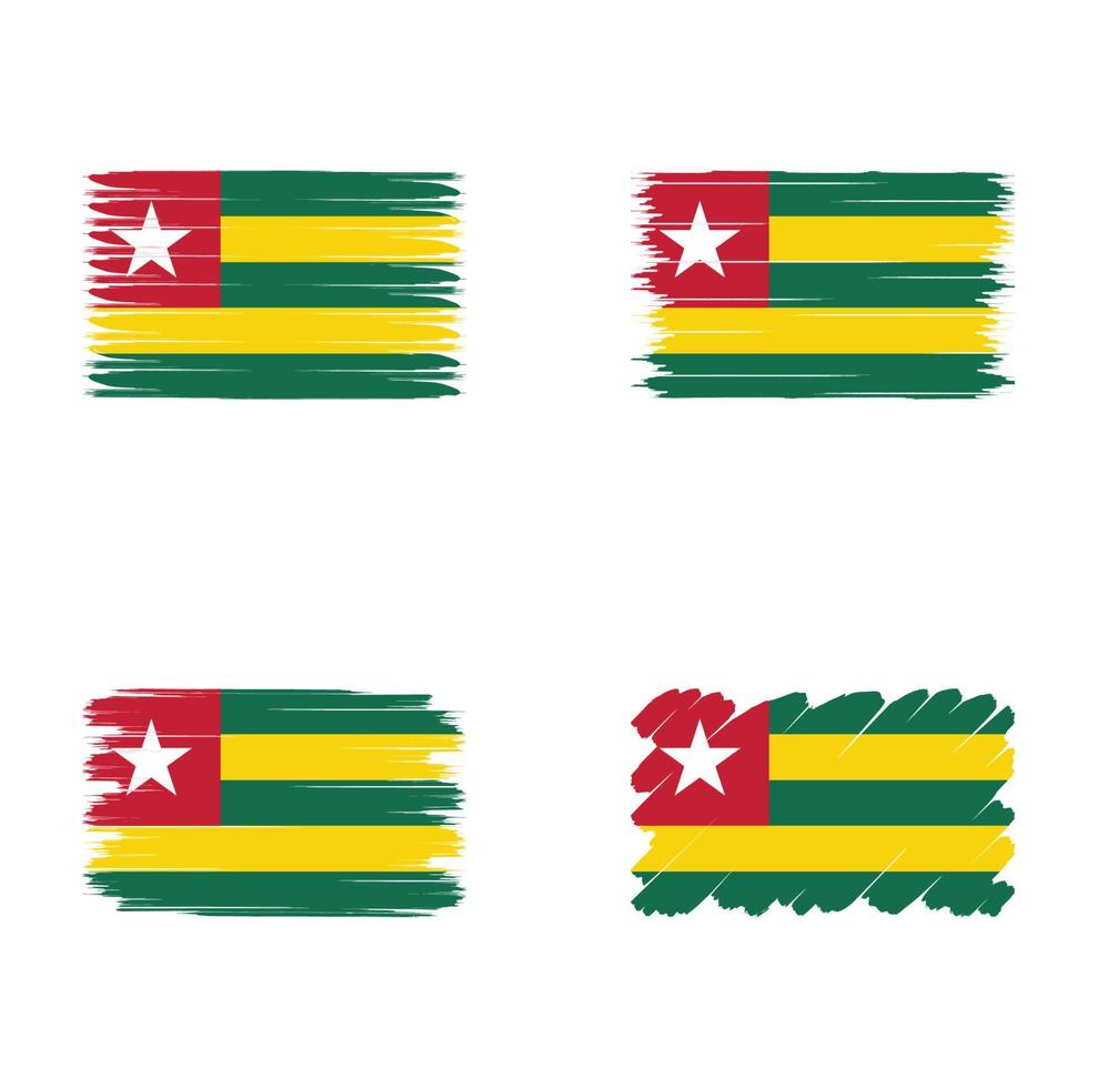 Collection flag of Togo vector
