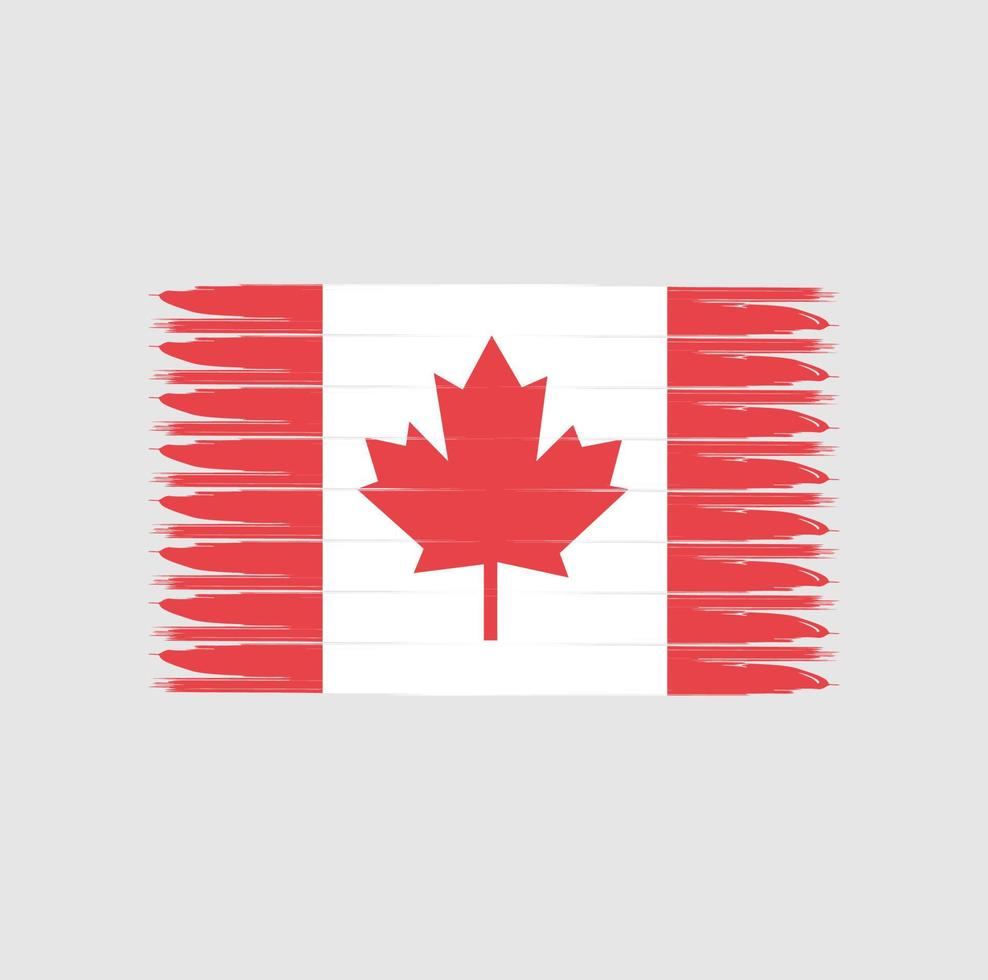 Flag of Canada with grunge style vector
