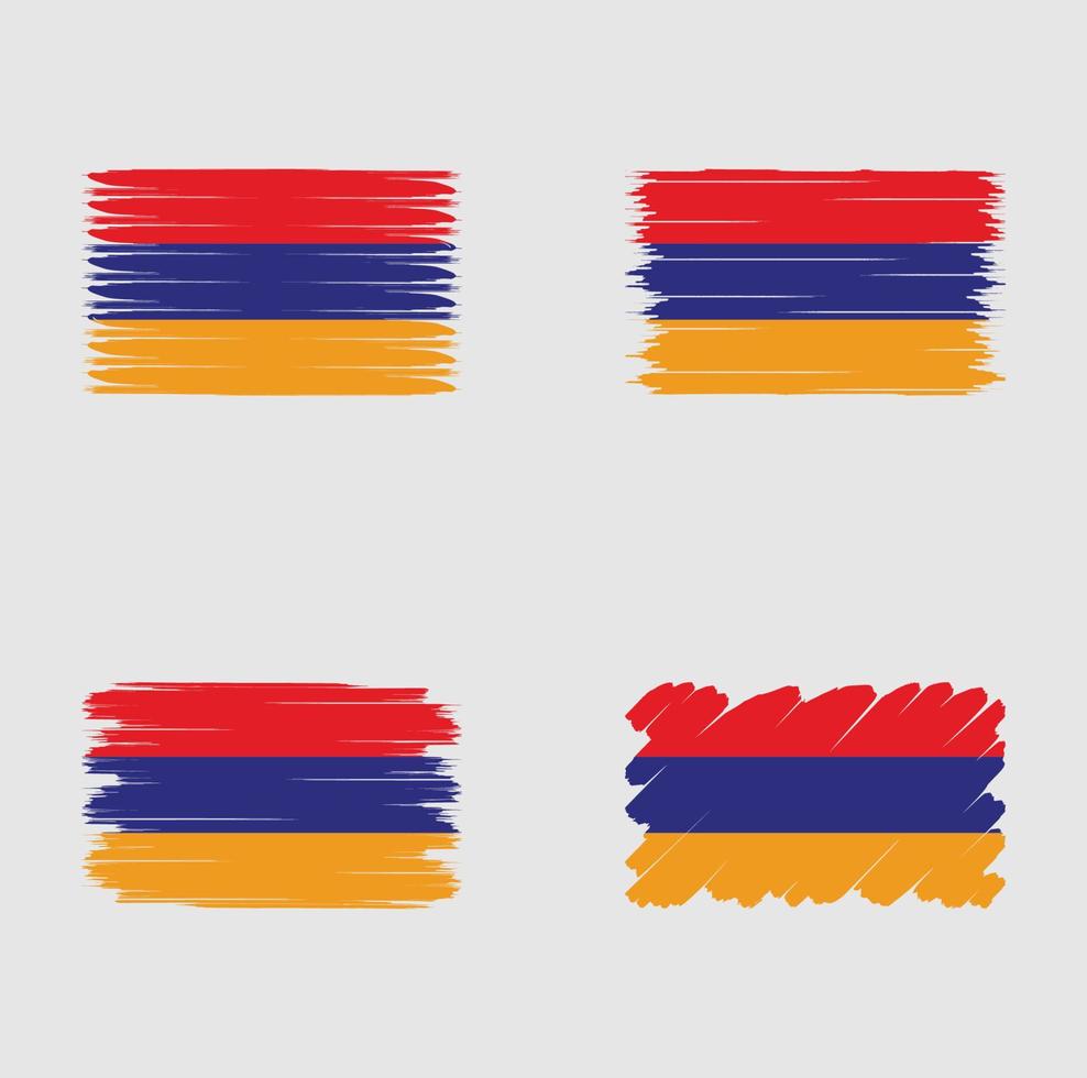Collection flag of Armenia vector