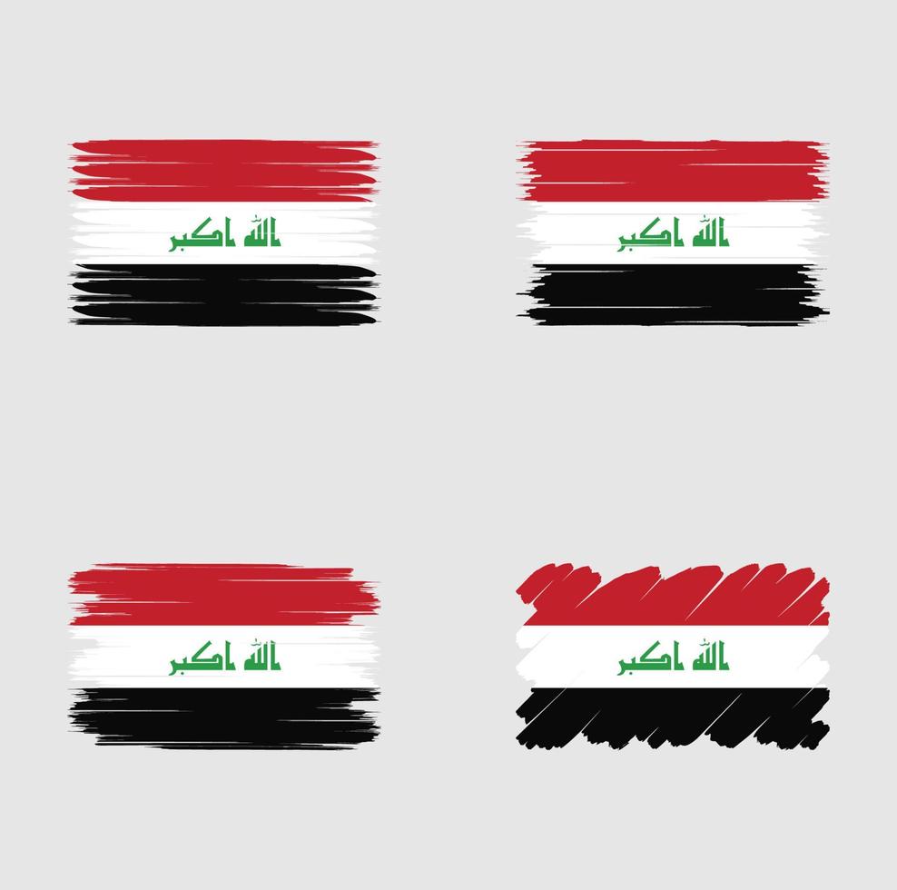 Collection flag of Iraq vector