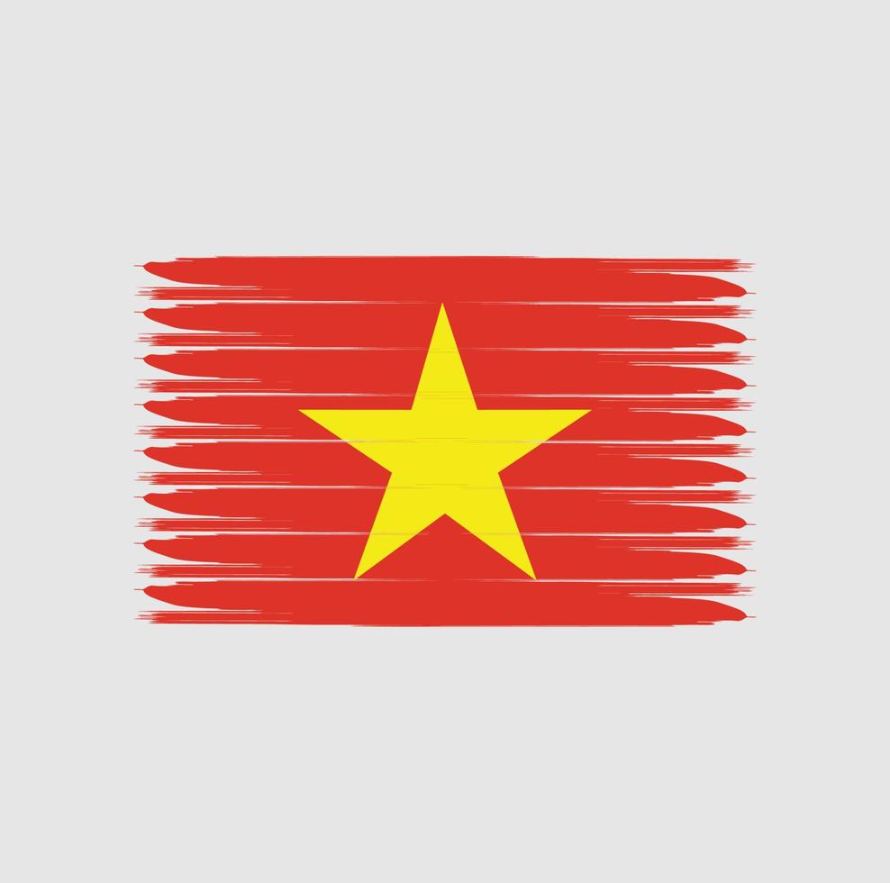 Flag of Vietnam with grunge style vector