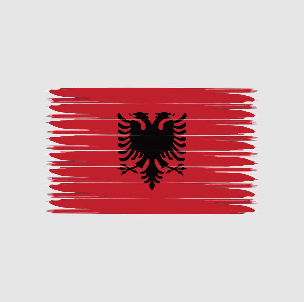 bandera de albania con estilo grunge vector