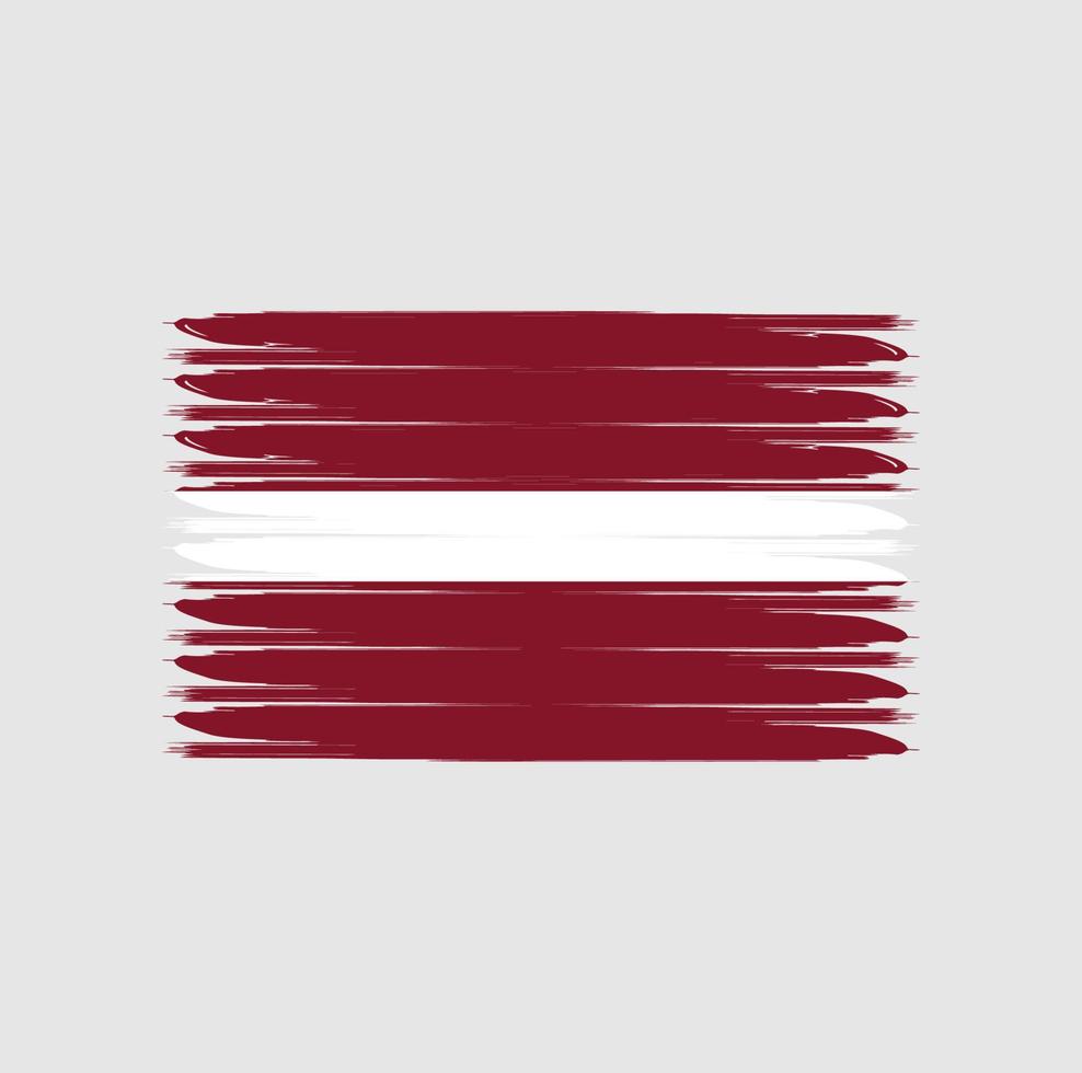 Flag of Latvia with grunge style vector