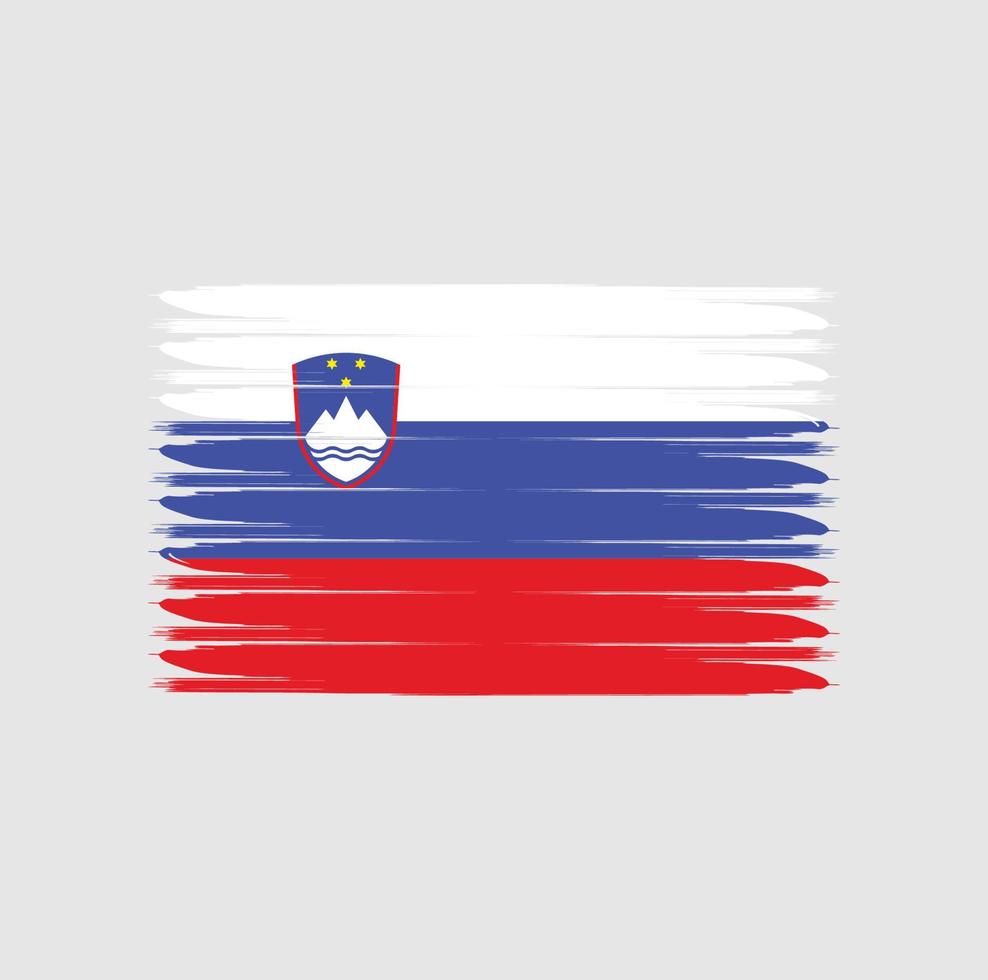 Flag of Slovenia with grunge style vector