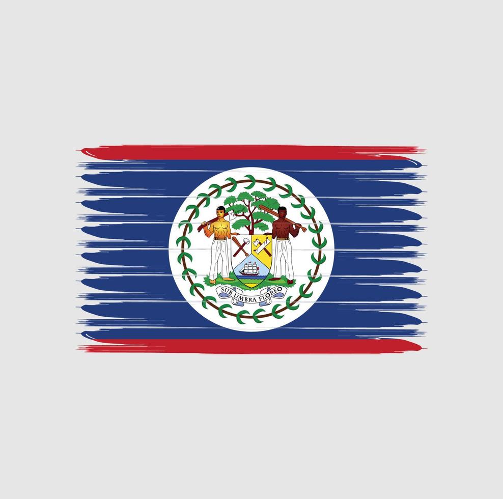 bandera de belice con estilo grunge vector