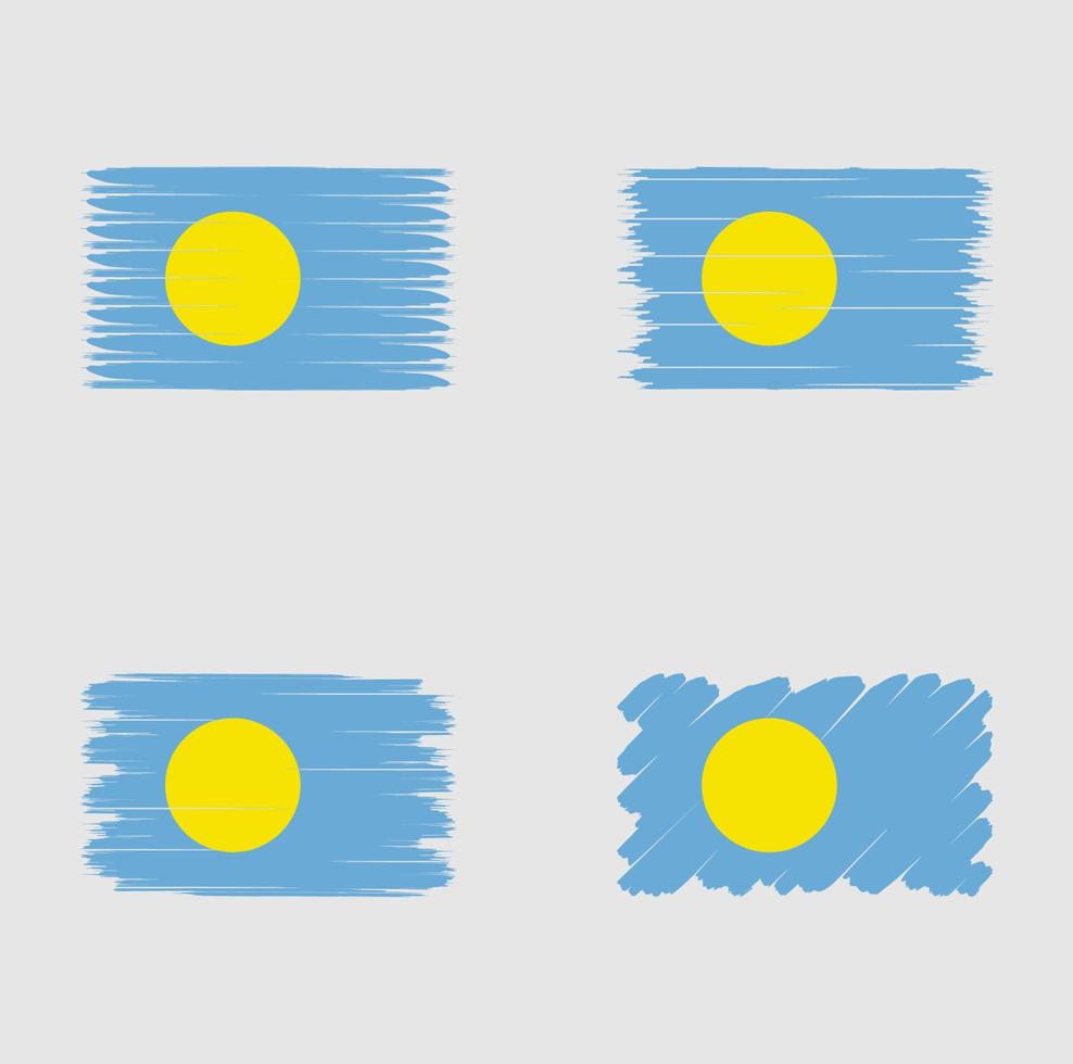 Collection flag of Palau vector