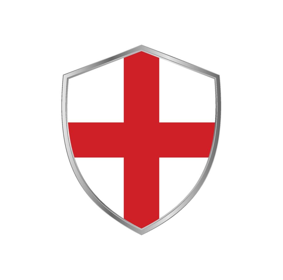Flag of England with silver frame vector