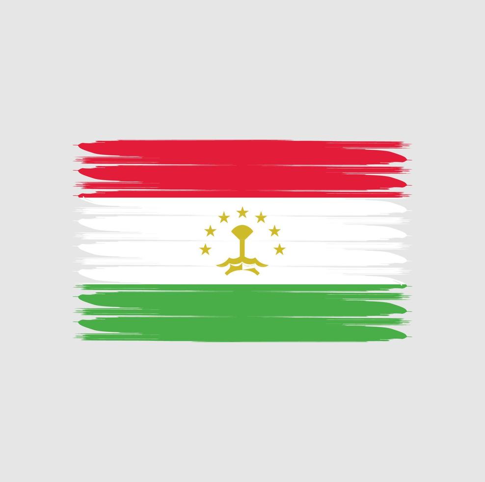 Flag of Tajikistan with grunge style vector
