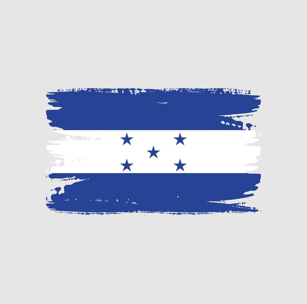 bandera de honduras con estilo pincel vector