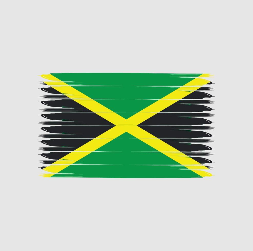 Flag of Jamaica with grunge style vector
