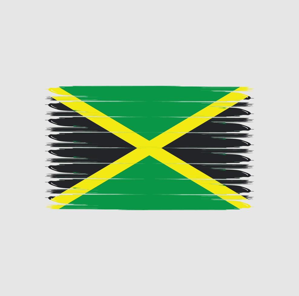 bandera de jamaica con estilo grunge vector