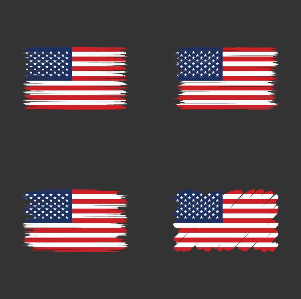bandera de colección de estados unidos vector