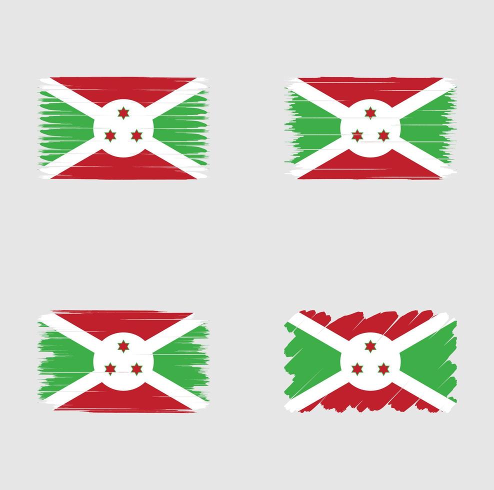 Collection flag of Burundi vector