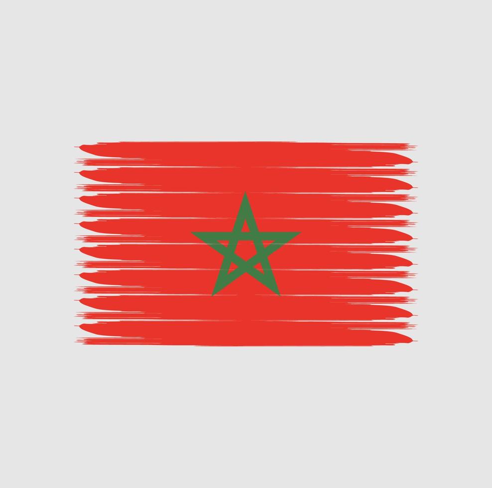 Flag of Morocco with grunge style vector