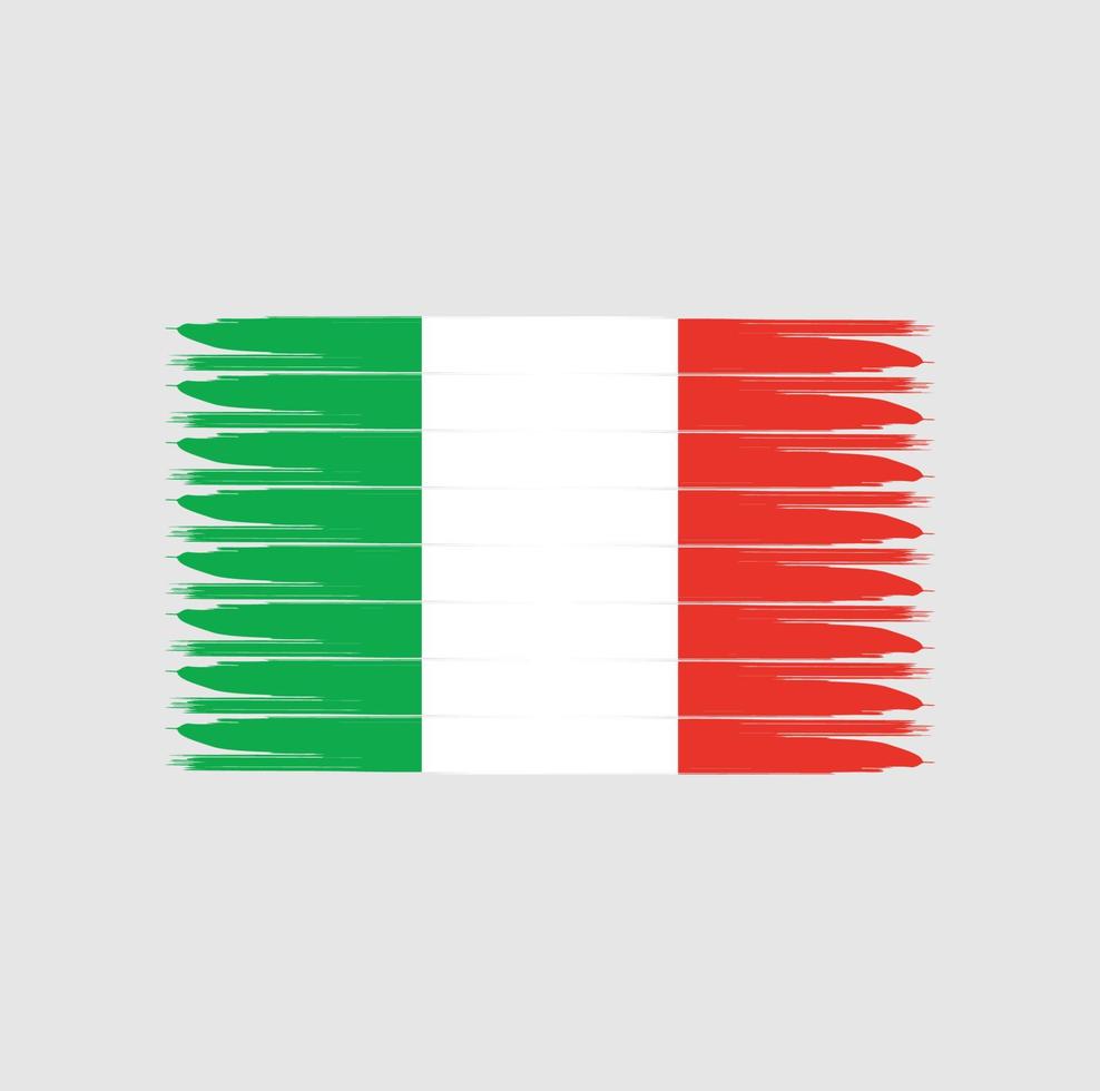 bandera de italia con estilo grunge vector