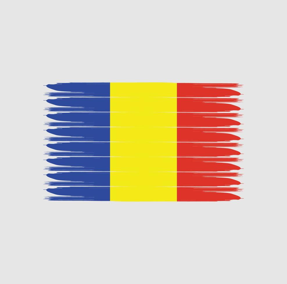 Flag of Romania with grunge style vector