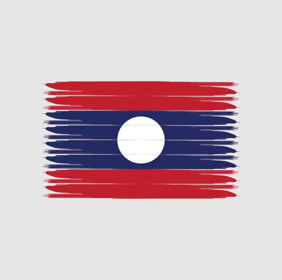 bandera de laos con estilo grunge vector