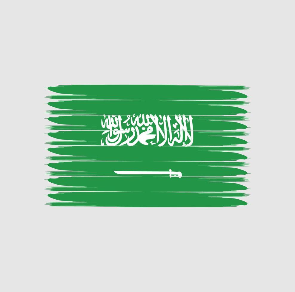 Flag of Saudi Arabia with grunge style vector